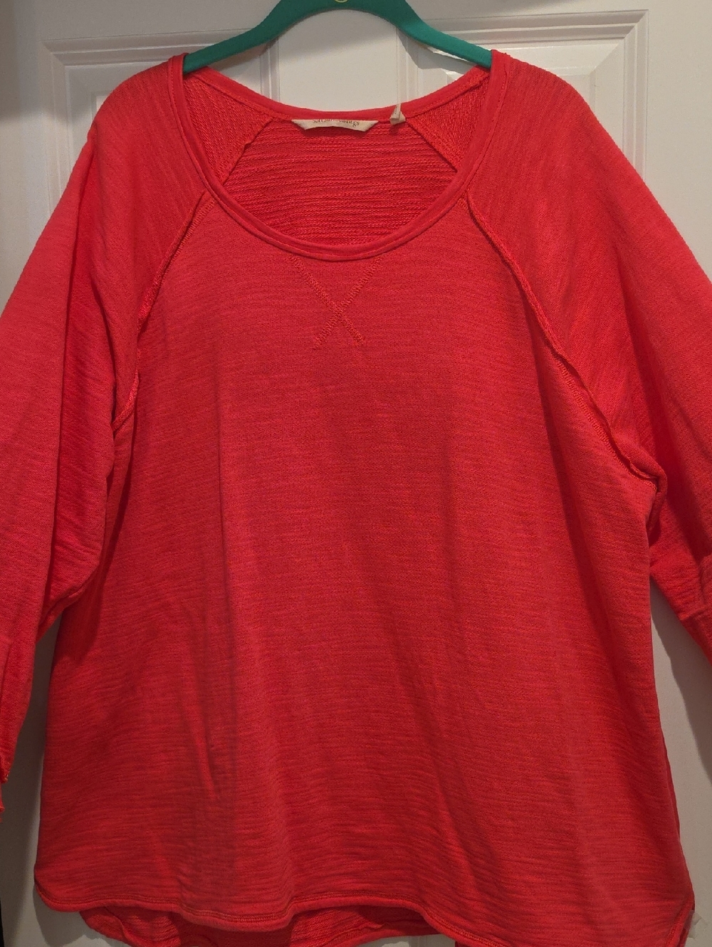 Soft Surroundings Pink Pullover Top With Ruffle Detail On The Sleeves 3x